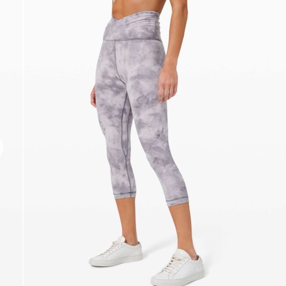 Lululemon Align 21” Cross Waist Diamond Stargaze Pitch Gray 8 - Picture 3 of 12